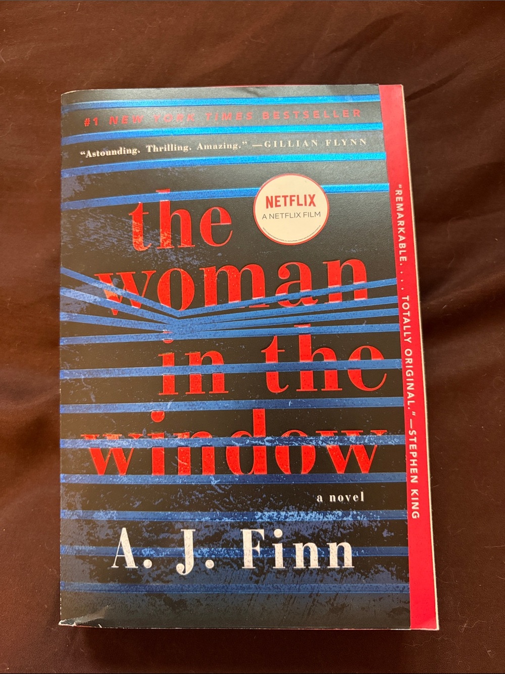 The Woman in the Window by A. J. Finn – Black & Red Paperback